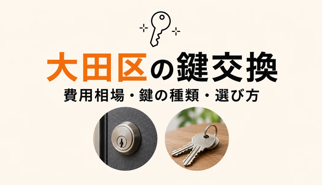 大田区の鍵交換費用相場と業者選び｜助成金・鍵の種類も解説