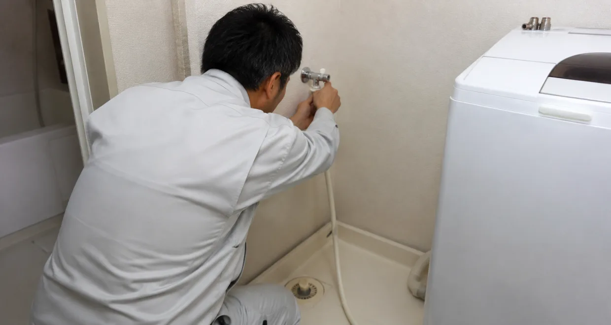 洗濯機まわりの工事の施工・作業イメージ
